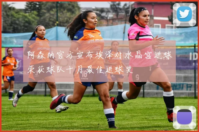 阿森纳官方宣布埃泽对水晶宫进球荣获球队十月最佳进球奖
